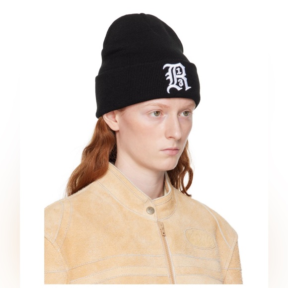 R13 black skully beanie hat - Picture 3 of 7